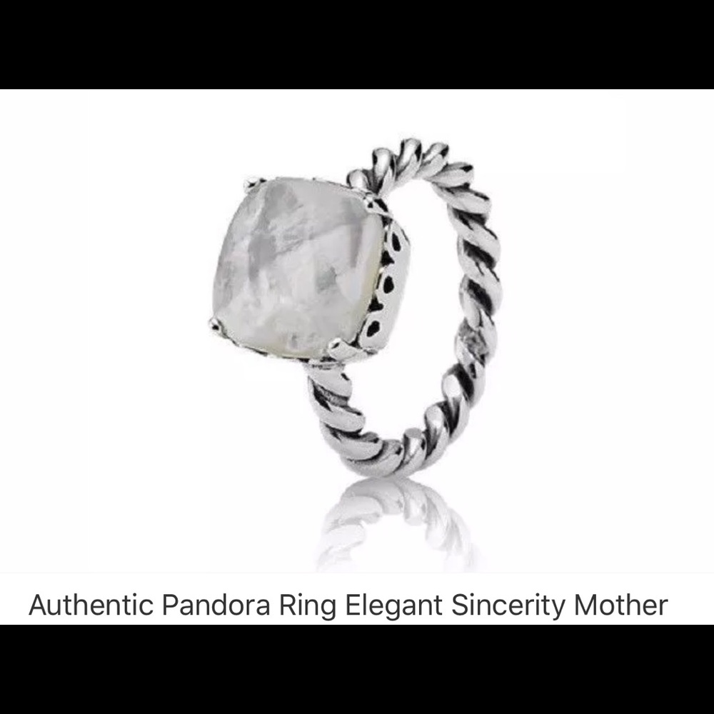 Mother Of Pearl Pandora Ring size 8